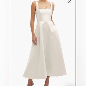 Dessy Collection Cream Midi Dress